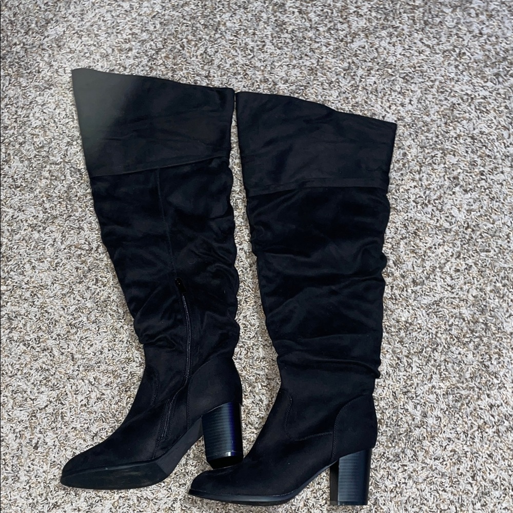 Black Over-the-Knee Women's Boots